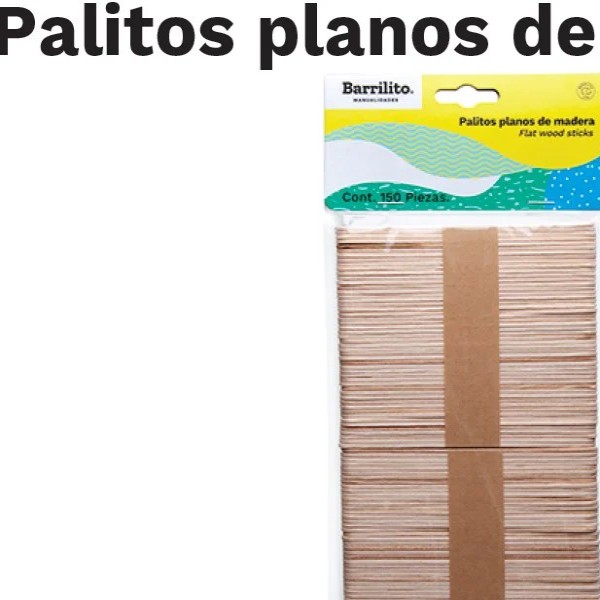 PALITOS PLANOS MAD. NAT. 10X144MM. W001 BOL.C150 E24C72